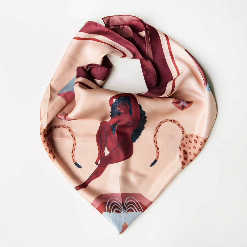 BFJS - Brianda Fitz James Stuart - Silk Scarf "Magic fontaine"