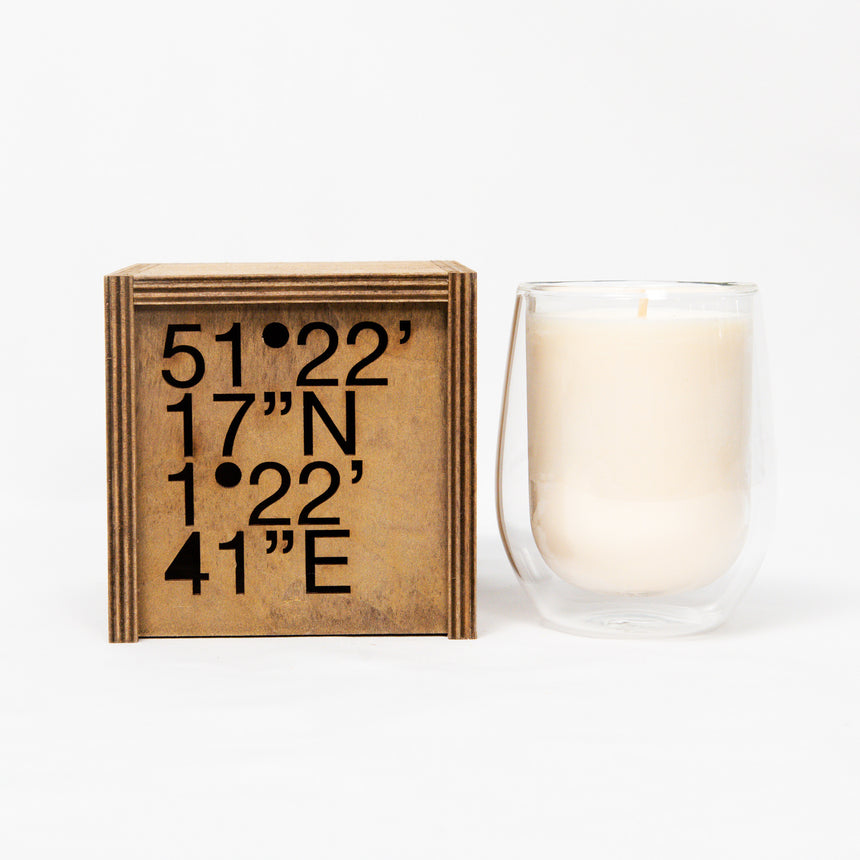 Haeckels Candle St Johns Cemetery / GPS 22’ 41”E  [Wooden Box]